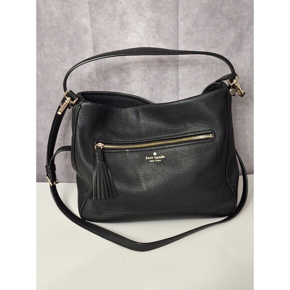 Kate Spade New York Chester Street Michaela Pebbled Shoulder Bag Black Luxury - Picture 4 of 16
